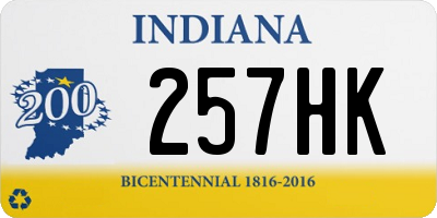 IN license plate 257HK