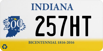 IN license plate 257HT