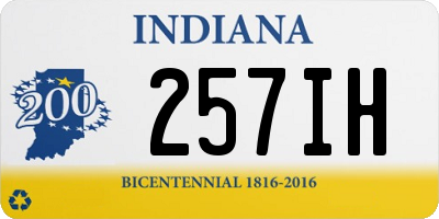 IN license plate 257IH