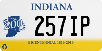 IN license plate 257IP