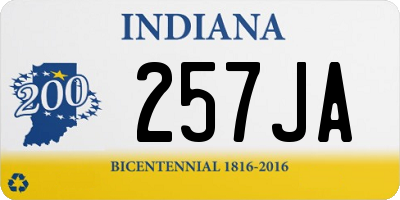 IN license plate 257JA