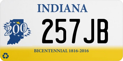 IN license plate 257JB