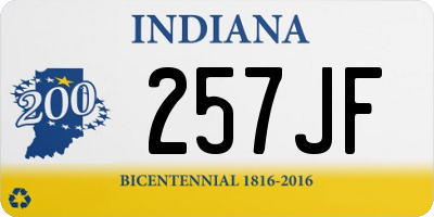 IN license plate 257JF