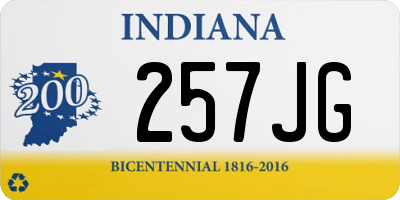 IN license plate 257JG