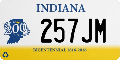 IN license plate 257JM