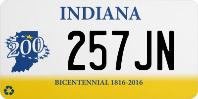 IN license plate 257JN