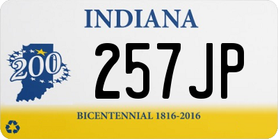 IN license plate 257JP