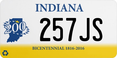 IN license plate 257JS