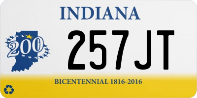 IN license plate 257JT