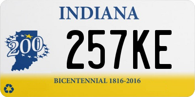 IN license plate 257KE