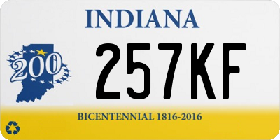 IN license plate 257KF