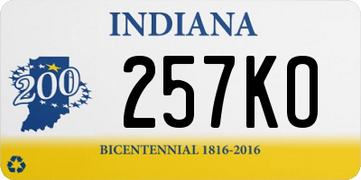 IN license plate 257KO