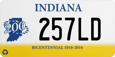 IN license plate 257LD