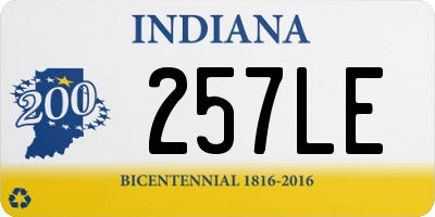 IN license plate 257LE