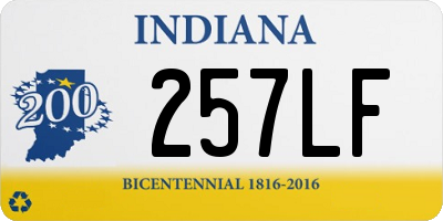 IN license plate 257LF