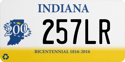 IN license plate 257LR