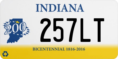 IN license plate 257LT