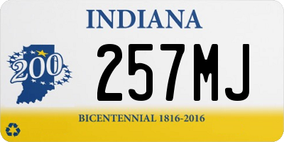 IN license plate 257MJ