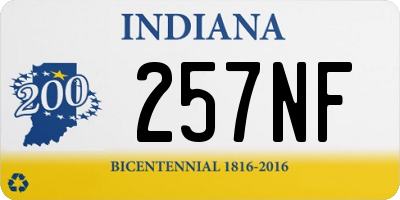 IN license plate 257NF