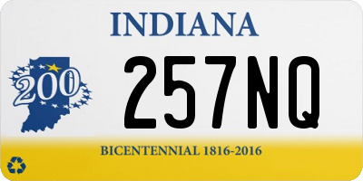 IN license plate 257NQ