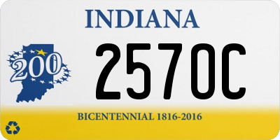 IN license plate 257OC