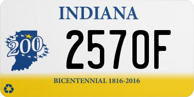 IN license plate 257OF