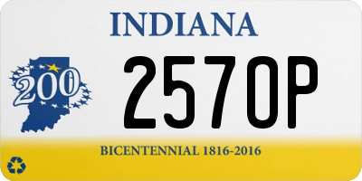 IN license plate 257OP