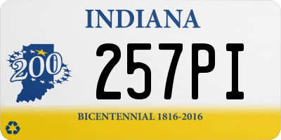 IN license plate 257PI
