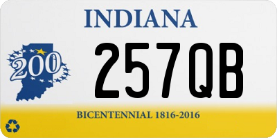 IN license plate 257QB