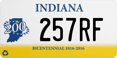 IN license plate 257RF