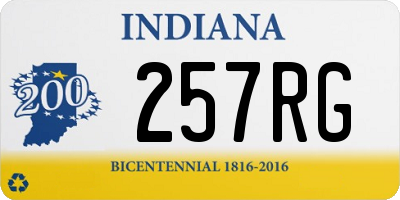 IN license plate 257RG