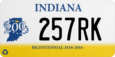 IN license plate 257RK