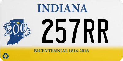 IN license plate 257RR