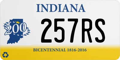 IN license plate 257RS