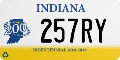 IN license plate 257RY