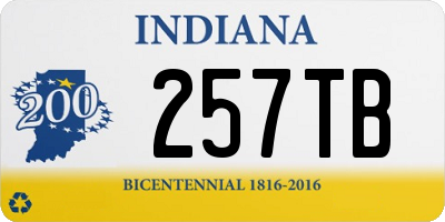 IN license plate 257TB