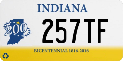 IN license plate 257TF