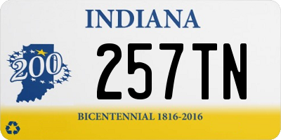 IN license plate 257TN