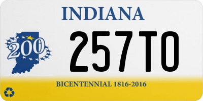 IN license plate 257TO