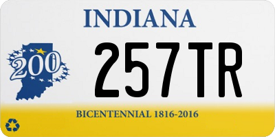 IN license plate 257TR