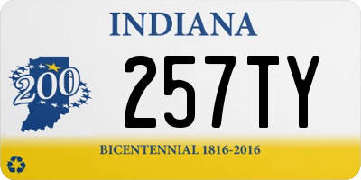 IN license plate 257TY