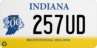 IN license plate 257UD