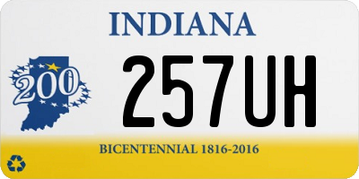 IN license plate 257UH
