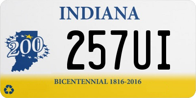 IN license plate 257UI