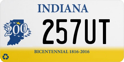 IN license plate 257UT