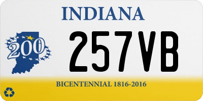 IN license plate 257VB