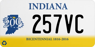 IN license plate 257VC