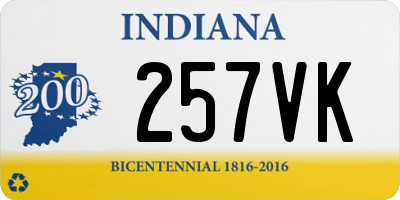 IN license plate 257VK