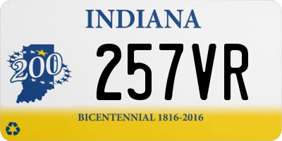 IN license plate 257VR