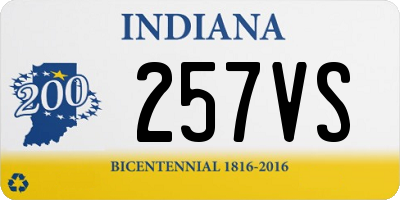 IN license plate 257VS